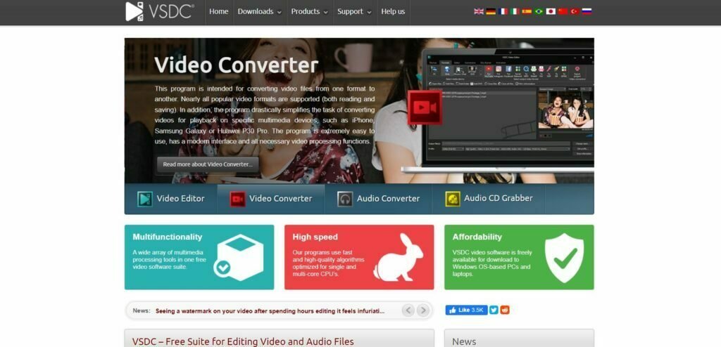 VSDC - video editing software