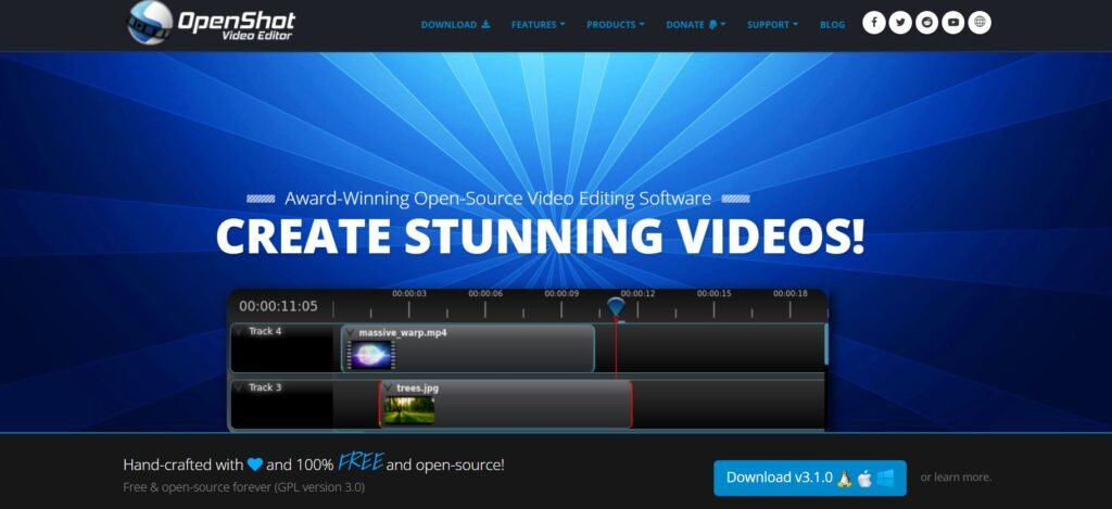 Open Shot - good video editing software