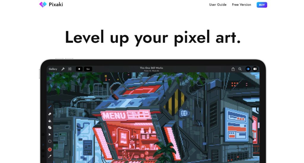 software for pixel art - pixaki