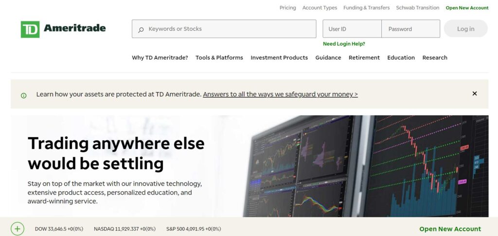 TD Ameritrade - trade tool